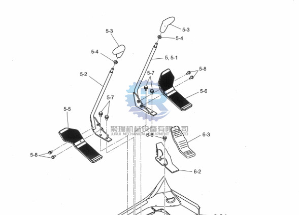 YN55M01011P1 Pedal Excavator Cabin Parts For skSK330-8 SK350LC-8