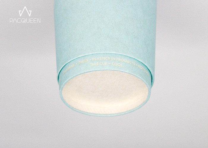 Biodegradable Double Wall Takeaway Coffee Cups Natural Color Bagasse Based