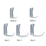 Stainless Steel Video Laryngoscope Reusable Video Laryngoscope with 5 Blades