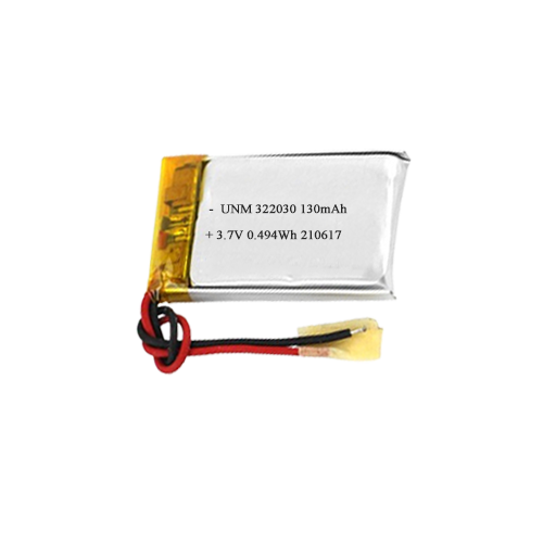 322030 Rechargeable Li Polymer Battery 3.7V 130mAh Lipo Battery for Fitness Tracker 