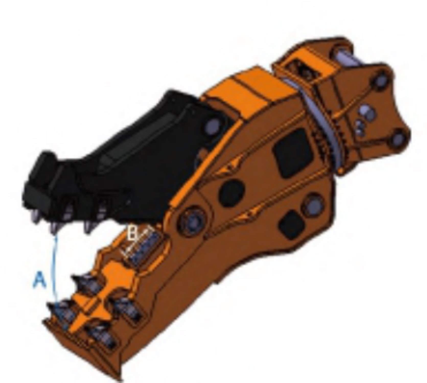 12-18 Tons Excavator Concrete Pulverizer For EX130 PC120 ZX130 SK120 CX130 CX160 JS140
