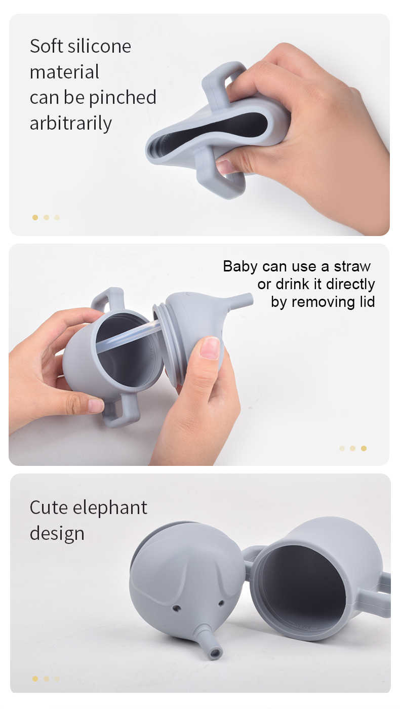Newborn Elephant Sippy Cup Personalized Sippy Cups With Handles