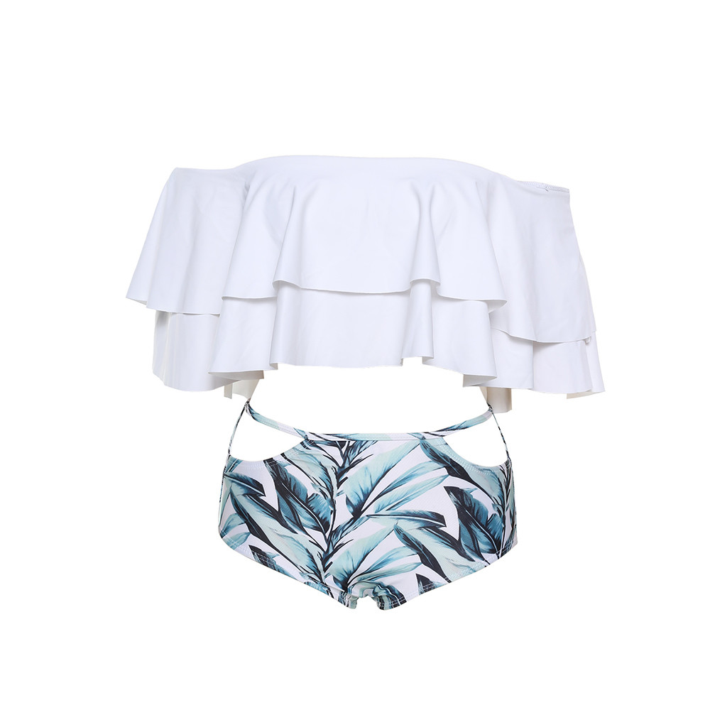 Bikini set Double-deck flouncing Swimsuit Push Up Bathing Suit sexy Women