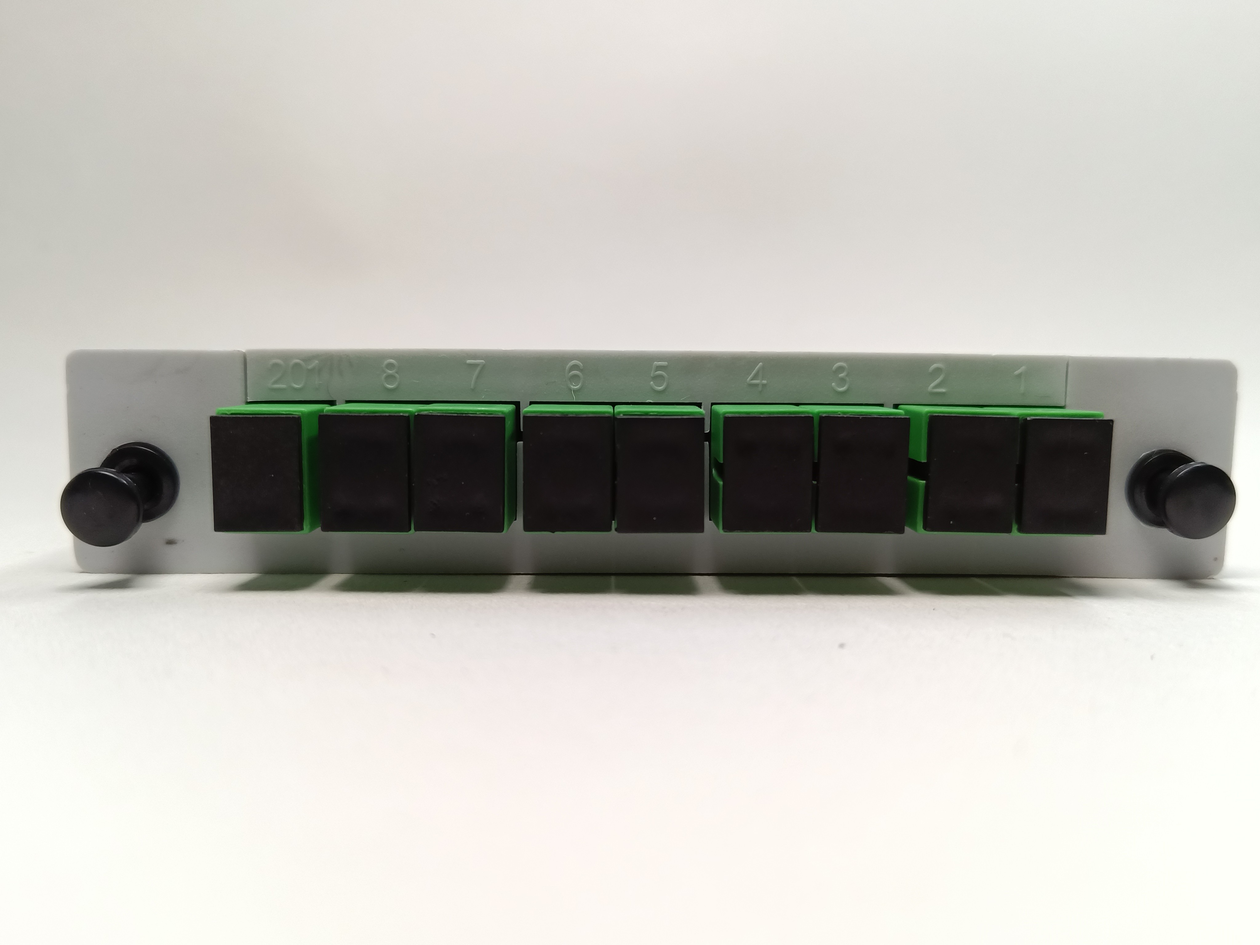 Cassette Card Insertion Optical PLC Splitter , 1X8 Port SCAPC Optic Fiber Splitter