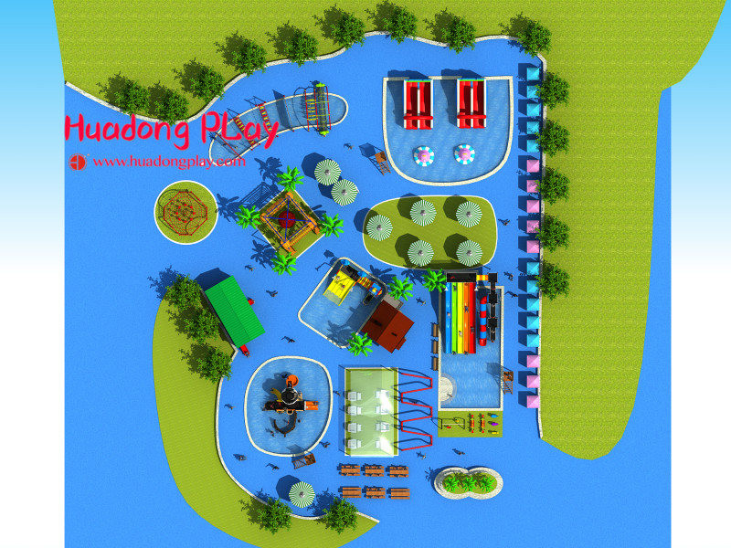 Highly Reliable Water Park Playground Equipment Large Size Comprehensive Type