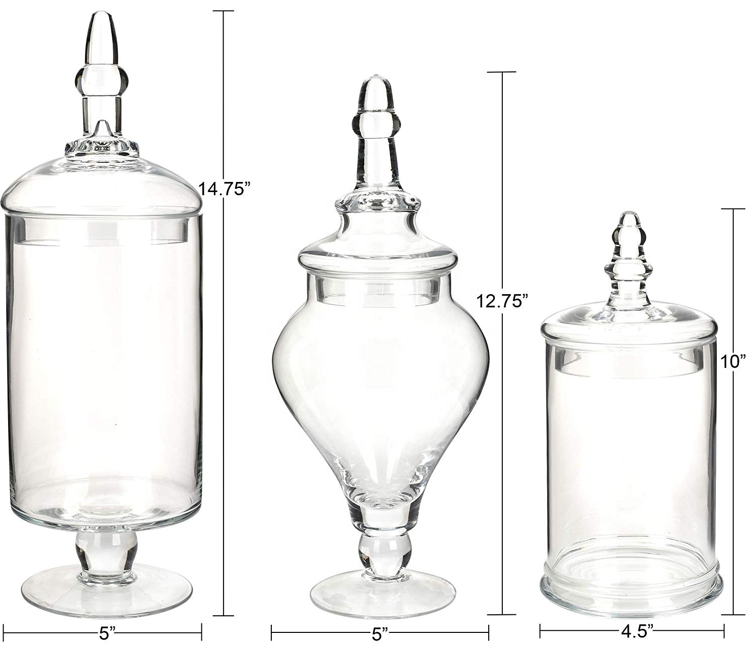 Bird Handle Glass Canister With Lid