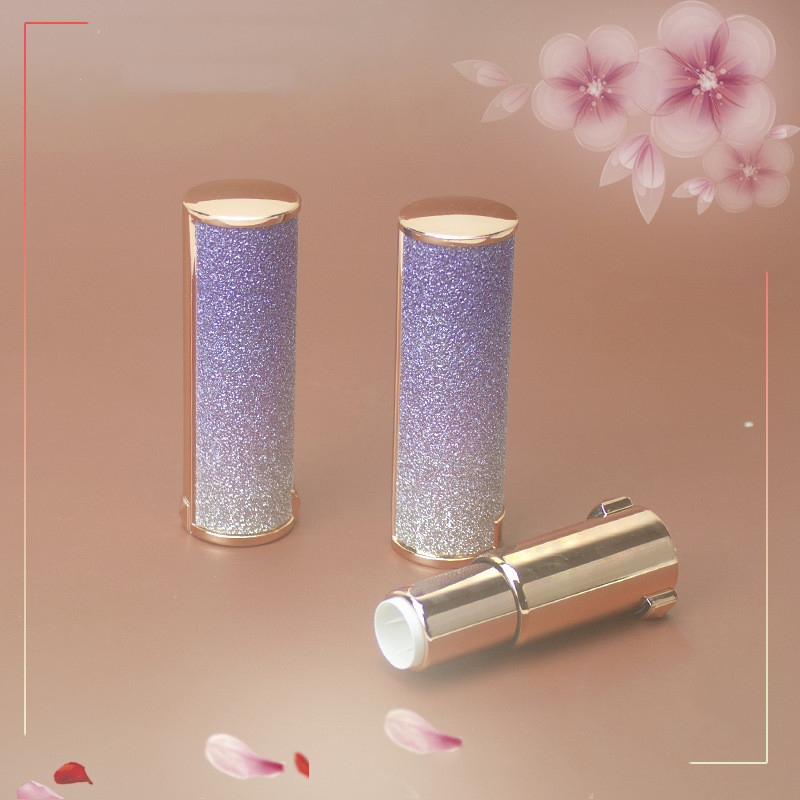 12.1mm Gradient Rainbow Plastic Rose Gold Lipstick Tubes 3.5g