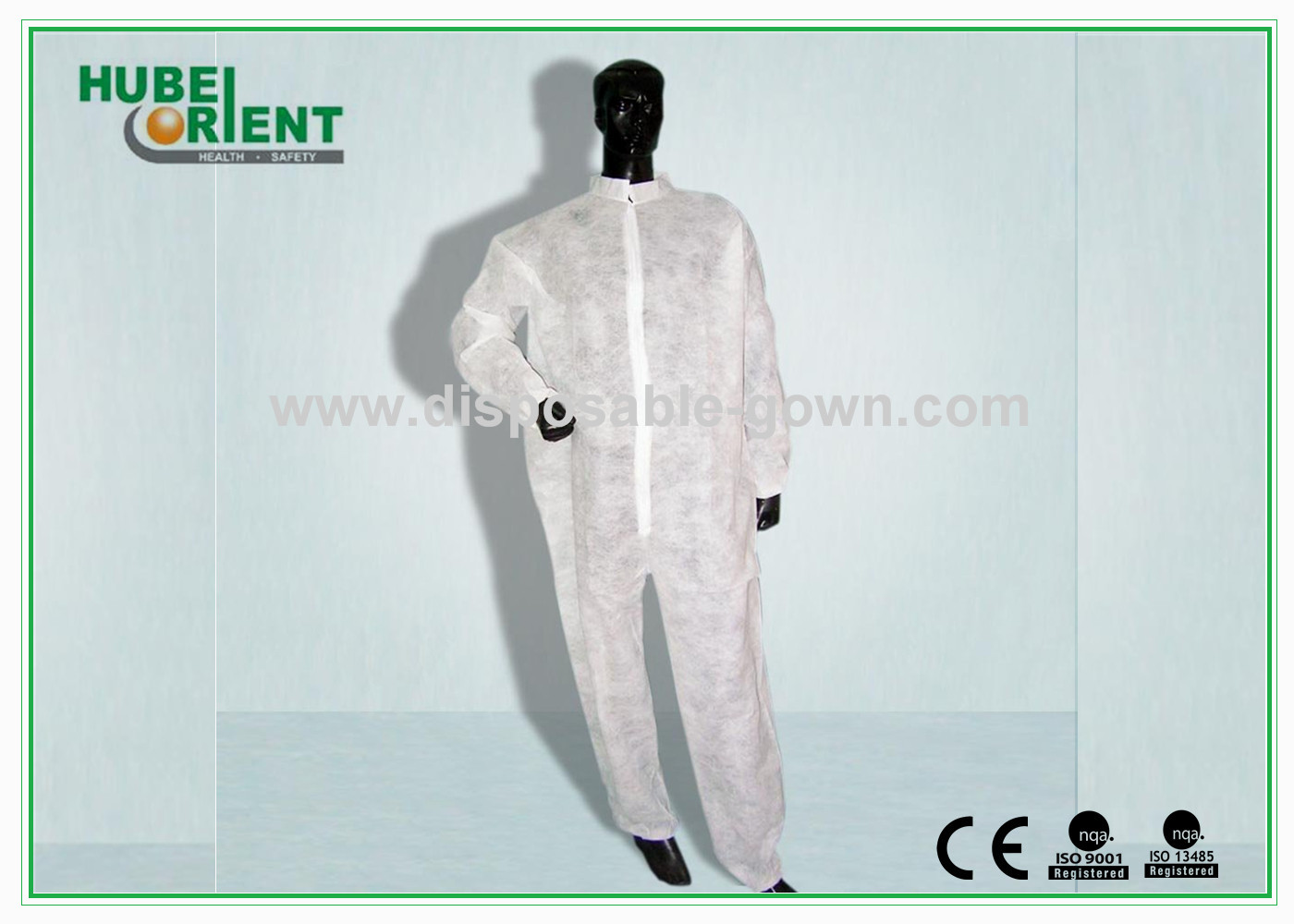 Long Sleeve Disposable Coveralls For Factory/Disposable PP/MP/SMS Coverall Without Hood And Feetcover