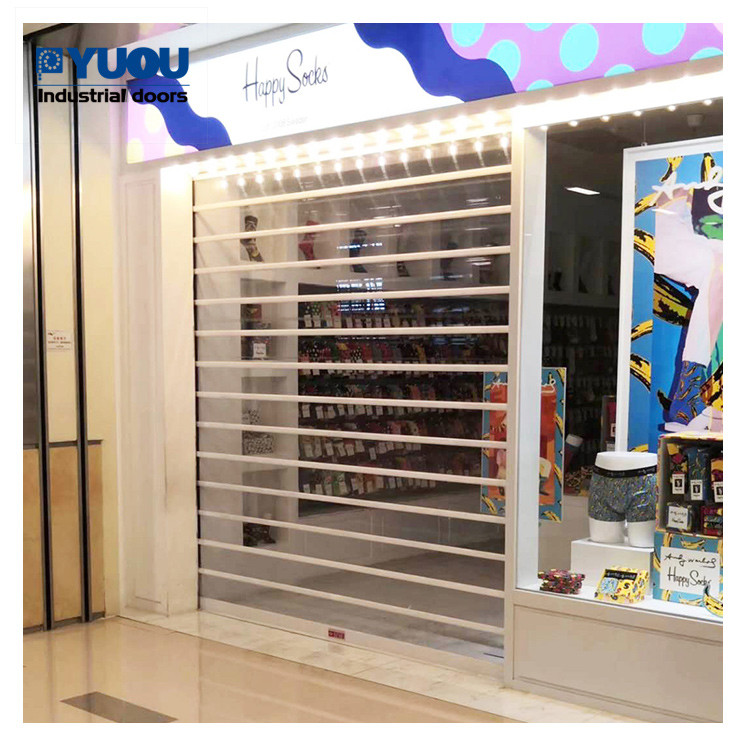 Polycarbonate Slat Aluminum Shutter Door To Commercial Store
