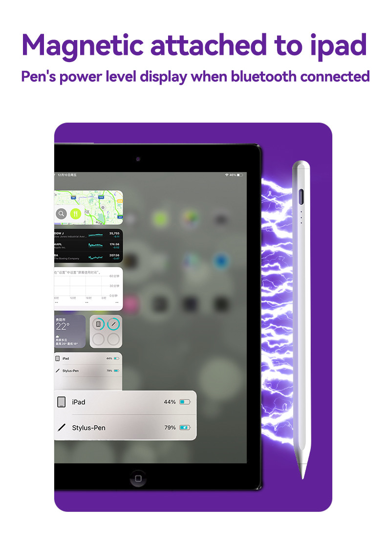 Rechargeable Stylus Pen For IPad With 0.9cm Diameter Built In Battery