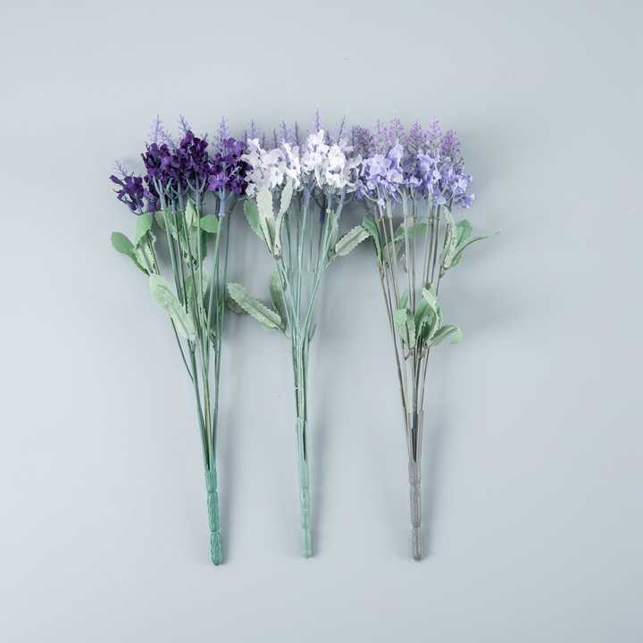 2025  Artificial Lavender Flower Bouquet 10 Heads Artificial Silk Lavender Bushes Flowers  for Wedding Home Outdoor Decoration