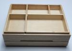 Pine Starage Wooden Tea Bag Box Custom Made With Up And Bottom Lid