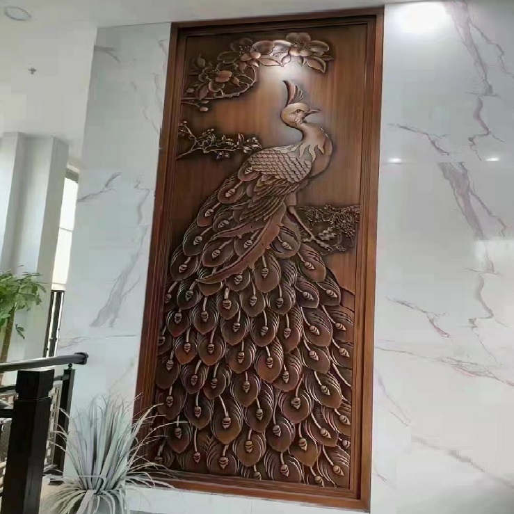 Stainless steel copper etching figure plate panel room divider soundproof