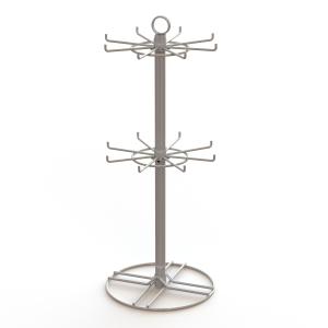 China 2 inch Wire Hooks Spinner Rotating Table top Display Rack Hooks Spinner Metal Table Top Display Stands on sale