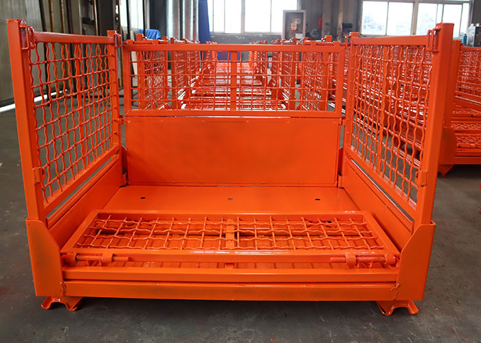 Woven Wire Mesh Pallet Cage 50x50 1.5T Four Sided