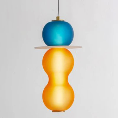 Scandinavian glass pendant lights Minimal colorful lampshade bedside lamp(WH-AP-582)
