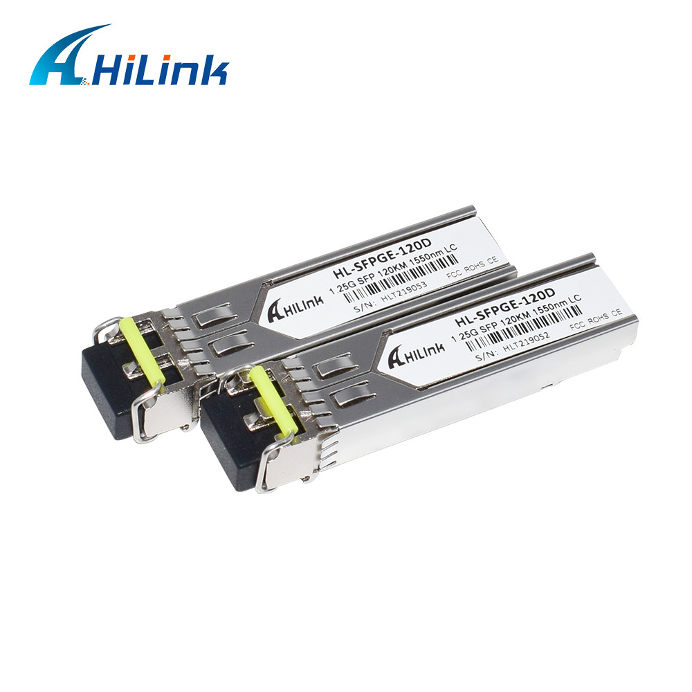 HL-SFPGE-120D HILINK 1.25G SFP Transceiver 1550nm LC Connector DDM GBIC Module for Long Distance 120km Reach and Stable Performance