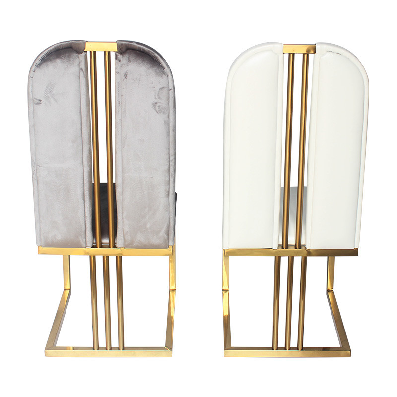 Dining room gold stainless steel high back royal chairs for wedding
