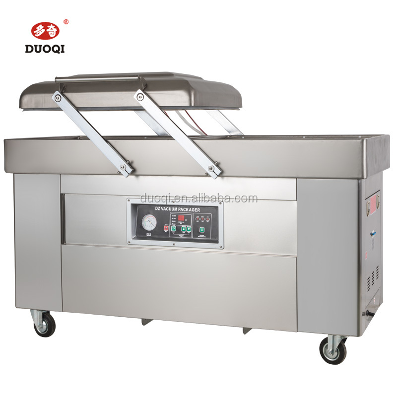Customized DUOQI DZ Q -600/2SB Double Chamber Vacuum Packer with Four Sealing Bars