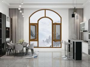 China Arched Aluminum Clad Casement Windows Double Glazed Outward Opening on sale