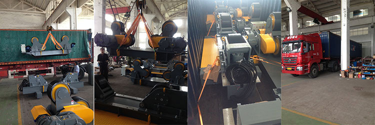 Rubber / Metal Conventional Pipe Welding Rollers 100T For Tank Fit Up Welding