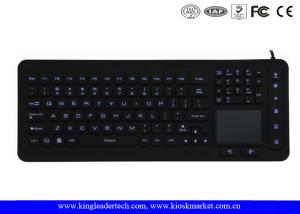 Quality Fully Sealed Cleanable Backlight Silicone Keyboard With Integrated Touchpad for sale