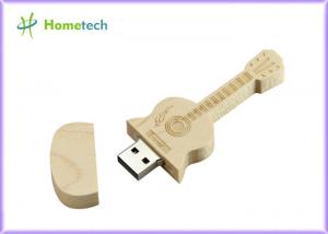 Quality Usb Stick Wooden guitar Box USB Flash 2.0 Memory Stick Pen 32gb / 64gb for sale