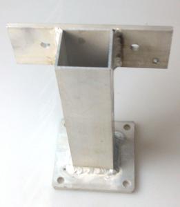 China Welded post with bottom plate custom make tubes on sale