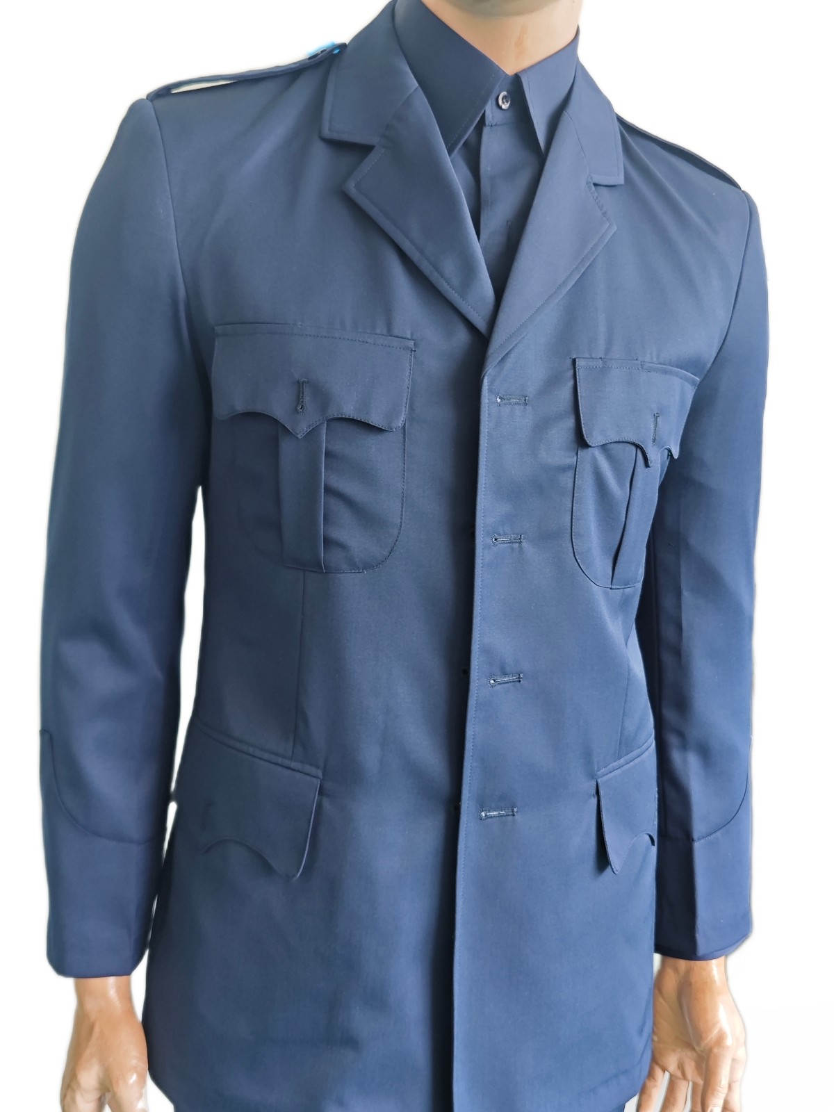 Navy Blue 45 Wool 55 Polyester Military Uniform Winter Long Sleeve Ceremonial Dress