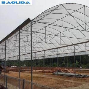 Quality Steel Structure Polythene Tunnel 4 Mil Plastic Sheeting Greenhouse for sale