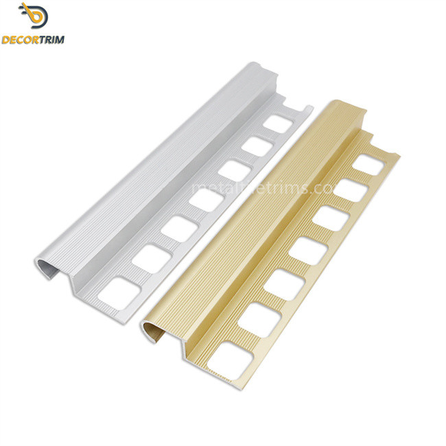 Matt Silver Bullnose Tile Trim For Stairs Aluminum Alloy Material