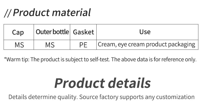 Eye Cream 10g/25g Volume Luxury Black White Face Cream Bottle Container 20g 15ml Perfume Bottles Cosmetic Jars
