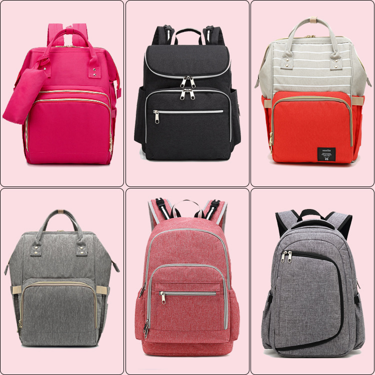Multi-Function Mummy Maternity Nappy Bag Fashion Patchwork Large Capacity Baby Bag Travel Backpack Nursing Bag for Mom&Dad