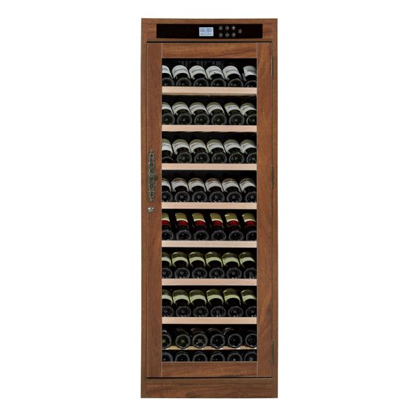 Solid Wood Wine Cooler with Digital Touch Control LED Lighting and Less than 42 dB Noise Level