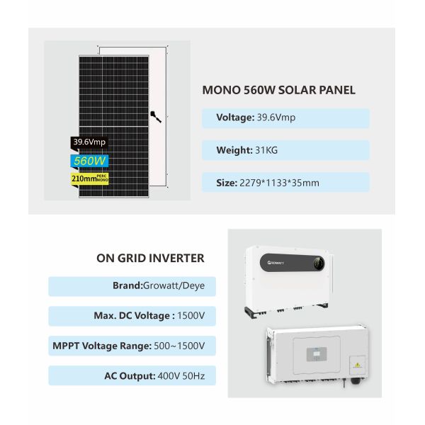 On Grid Solar Power System 10KW Energy Kit Photovoltaic Products Complete Package 10KW Solar Panel System
