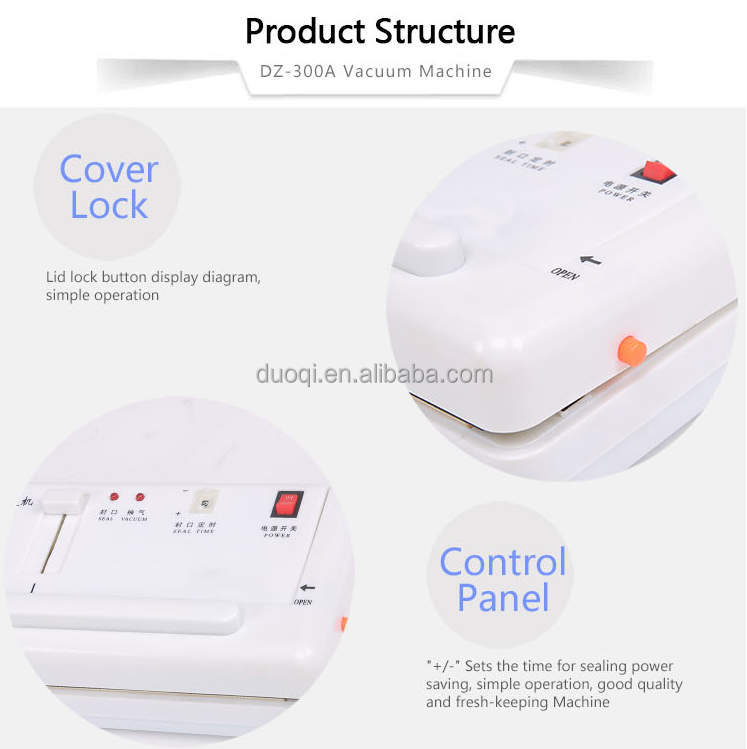 Instant Heating Household Food Vacuum Sealer 300A Impulse Sealer for Longer Shelf Life