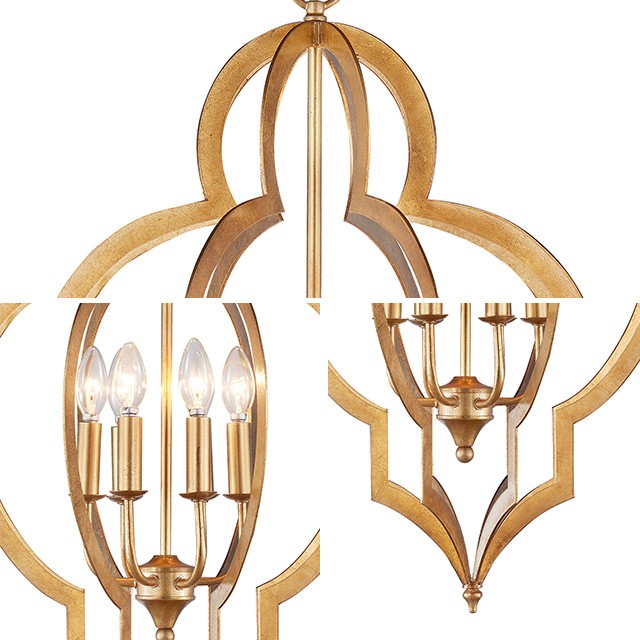 Cast iron wrought chandelier for indoor home pendant lamp (WH-CI-49)