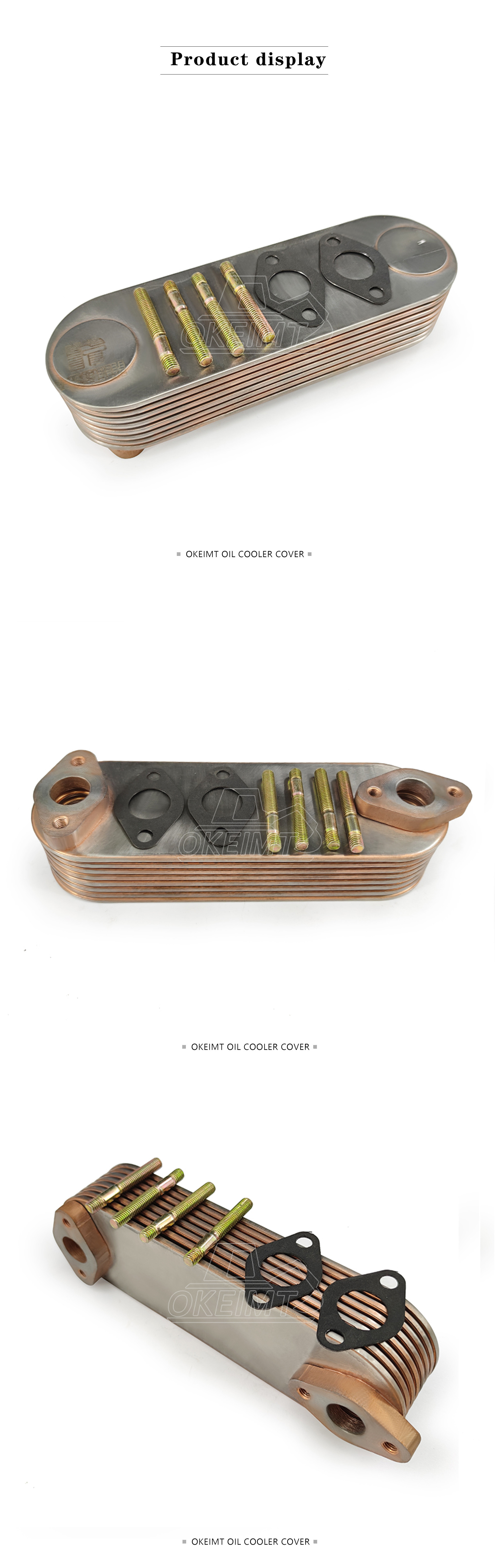 Oil Cooler For Doosan DE08 Motor 65.05606-5020 Stainless Steel Excavator cooler D1146 Oil Cooler 8P for Excavator