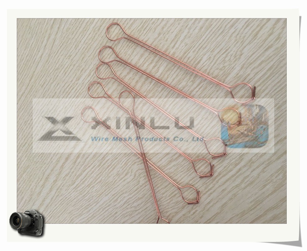 Copper Coated Twins Wire Double Loop Tie Wire 1.2mm Galvanized 4 Inch Length