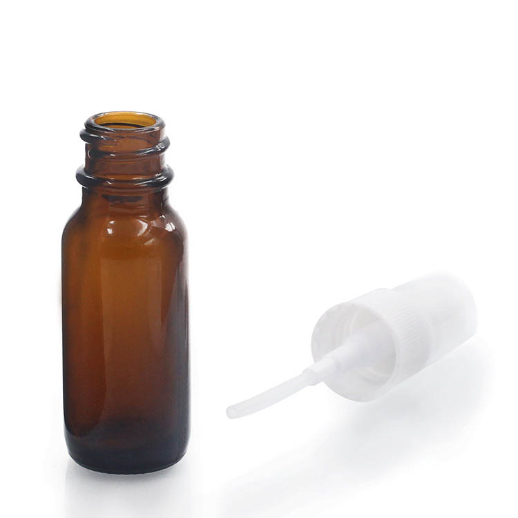 Plastic PP Cap Boston Glass Bottles 15ml Amber Glass Bottles With Dropper