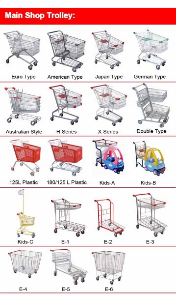 Strong Structure Supermarket Shopping Trolley 
