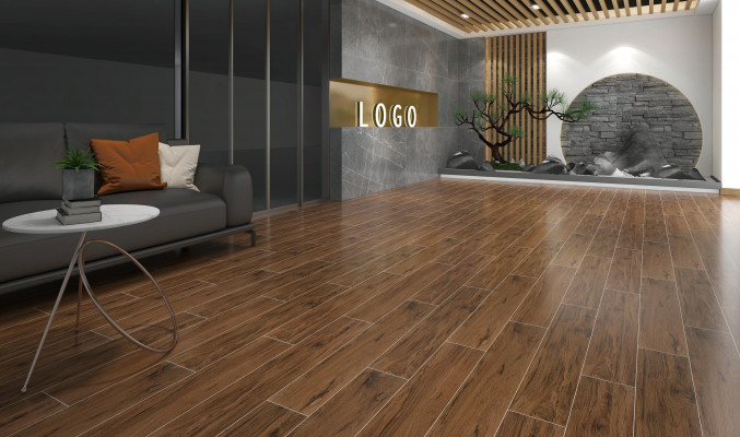 Brown 15x90cm Wall Floor Multicolor Wooden Ceramic Tiles For Bedroom Decoration Primera Odorless