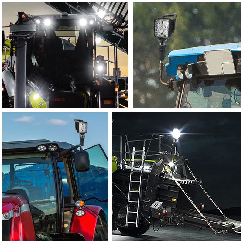 LED Working Light with Handle DIN Pole Flood Beam with on-off Switch Work Light 10-36V
