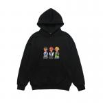 Customized Logo Printing 2024 Men's Plus Size Hoodies with Thick Fleece and Cartoon Print
