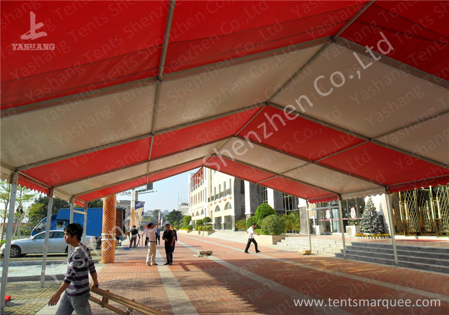 Uv Resistant 8 By 21 Backyard Big Outdoor Party Tent White Mixed Red Color