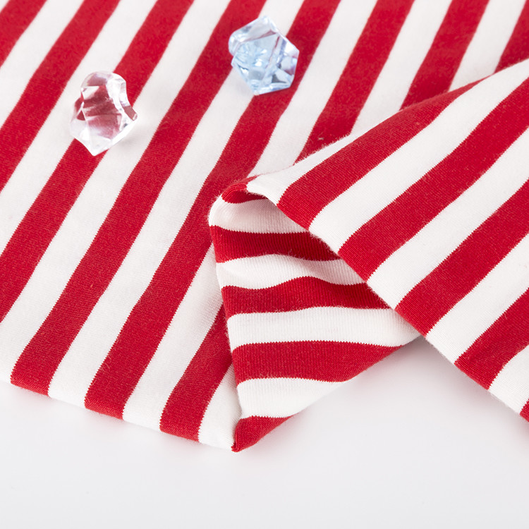 Easy To Care For And Breathable And Hygroscopic Striped Knit Fabric For Casual Wear