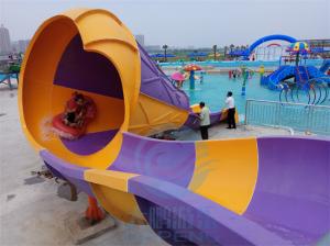 China Small Tornado Water Slide Speaker Shape Fiberglass Pool Water Slide For Children on sale
