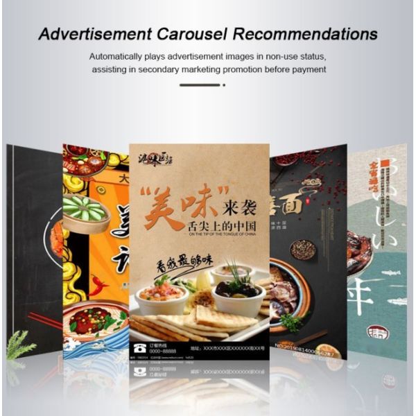 21.5 Inch Windows Commercial Touchscreen Digital Ordering Kiosks Machine For Fast Food and Milk Tea Shops