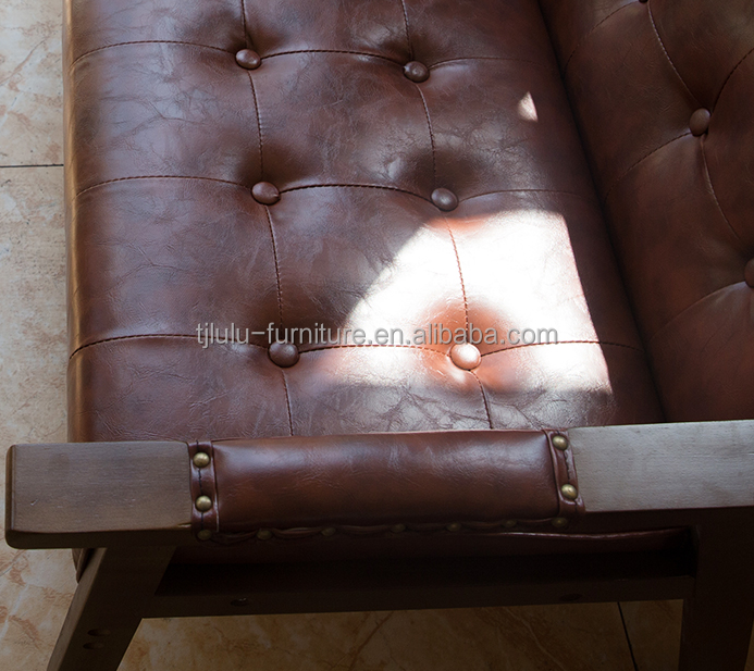 Modern Wooden PU Leather Cafe Sofa Chair Italian Luxury Design Style for Dining Room Restaurant