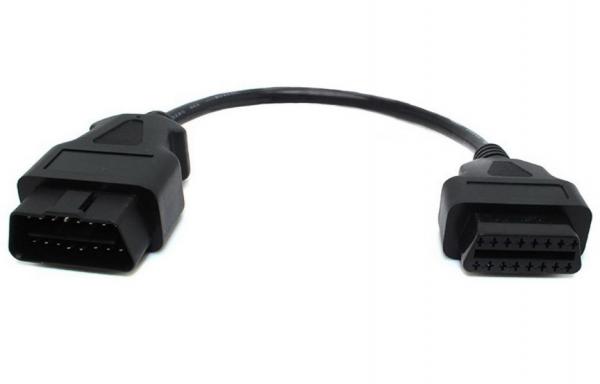 Buy OBDII OBD 16 Pin J1962 Male to OBD2 Female Extension Round Cable at wholesale prices